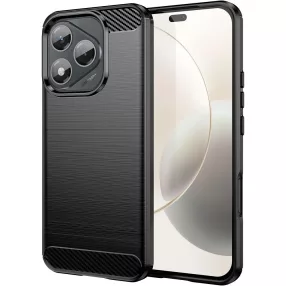   Honor 400 Lite 5G szilikon tok, hátlaptok, telefon tok, karbon mintás, fekete, Simple Carbon