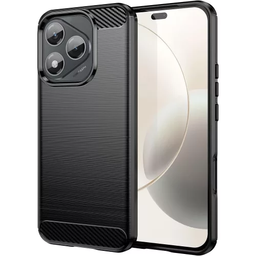 Honor 400 Lite 5G szilikon tok, hátlaptok, telefon tok, karbon mintás, fekete, Simple Carbon