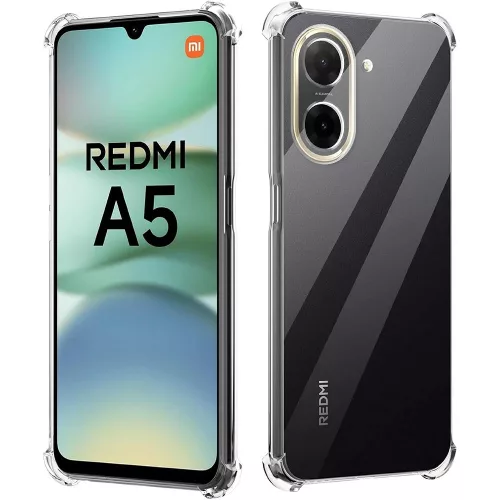 Xiaomi Redmi A5 4G szilikon tok, hátlaptok, telefon tok, erősített sarkokkal, átlátszó, Anti Shock, 1.5mm