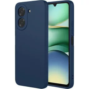  Xiaomi Redmi A5 4G szilikon tok, hátlaptok, telefon tok, velúr belsővel, matt, sötétkék, Silicon