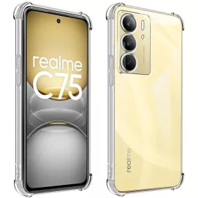   Realme C75 szilikon tok, hátlaptok, telefon tok, erősített sarkokkal, átlátszó, Anti Shock, 1.5mm