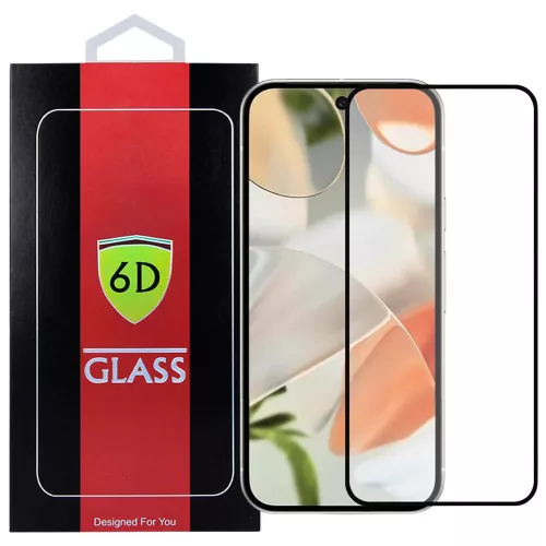 Google Pixel 10 Pro XL 5G üvegfólia – teljes kijelzős, edzett, fekete keretes 6D tempered glass