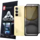 Realme C75 üvegfólia, tempered glass, előlapi, edzett, hajlított, fekete kerettel, betekintés védelemmel, Privacy