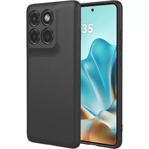 Motorola Edge 60 Fusion 5G / Edge 60 5G szilikon tok, hátlaptok, telefon tok, matt, fekete