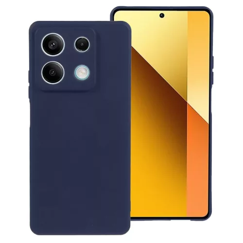 Xiaomi Redmi Note 14s 4G szilikon tok, hátlaptok, telefon tok, velúr belsővel, matt, sötétkék, Silicon