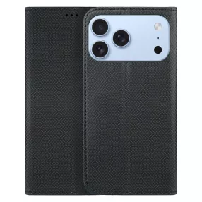   iPhone 18 Pro / 17 Pro könyvtok, fliptok, telefon tok, mágneszáras, bankkártyatartós, fekete