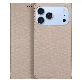   iPhone 18 Pro / 17 Pro könyvtok, fliptok, telefon tok, mágneszáras, bankkártyatartós, arany