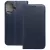 iPhone 17 könyvtok, fliptok, telefon tok, mágneszáras, bankkártyatartós, sötétkék, Smart Magnetic
