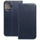 iPhone 17 könyvtok, fliptok, telefon tok, mágneszáras, bankkártyatartós, sötétkék, Smart Magnetic