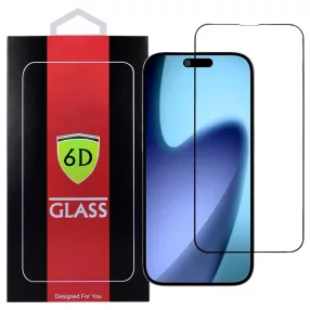   iPhone Air üvegfólia, tempered glass, előlapi, 6D, edzett, hajlított, fekete kerettel