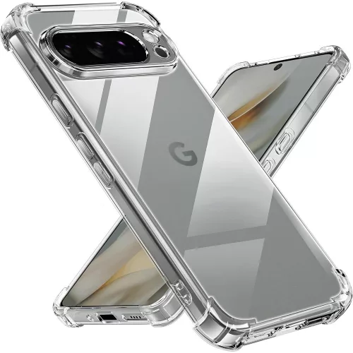 Google Pixel 10 5G / 10 Pro 5G szilikon tok, hátlaptok, telefon tok, erősített sarkokkal, kamera védelemmel, átlátszó, Anti Shock, 1.5mm