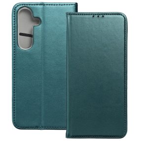   Samsung Galaxy A17 4G / A17 5G / A26 5G könyvtok, fliptok, telefon tok, mágneszáras, bankkártyatartós, zöld, Smart Magnetic