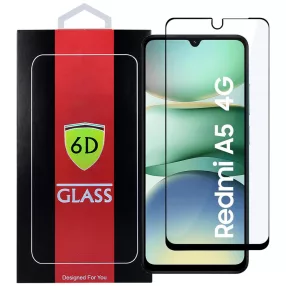   Xiaomi Redmi A5 4G üvegfólia, tempered glass, előlapi, 6D, edzett, hajlított, fekete kerettel