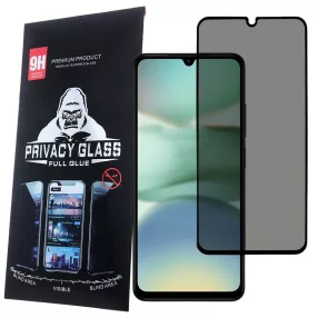   Xiaomi Redmi A5 4G üvegfólia, tempered glass, előlapi, edzett, hajlított, fekete kerettel, betekintés védelemmel, Privacy
