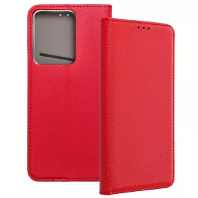   Realme 14 5G / Realme 14T 5G könyvtok, fliptok, telefon tok, mágneszáras, bankkártyatartós, piros