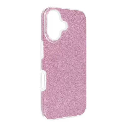 iPhone 17 szilikon tok, hátlaptok, telefon tok, csillámos, rózsaszín, Glitter
