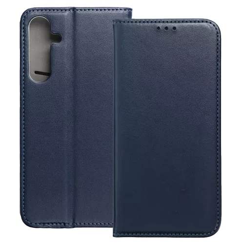 Samsung Galaxy S25 FE 5G könyvtok, fliptok, telefon tok, mágneszáras, bankkártyatartós, sötétkék, Smart Magnetic