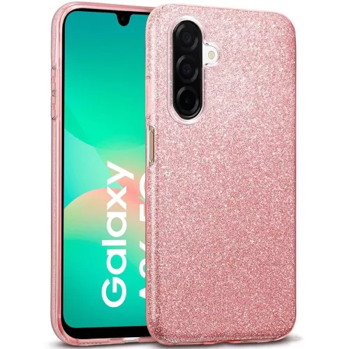 Samsung Galaxy A17 4G / A17 5G szilikon tok, hátlaptok, telefon tok, csillámos, pink, Glitter