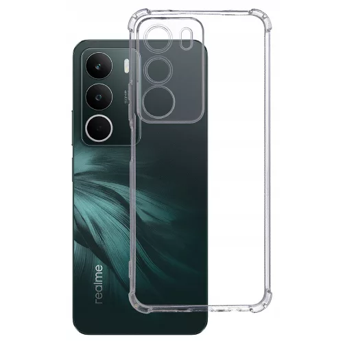 Realme C71 4G szilikon tok, hátlaptok, telefon tok, erősített sarkokkal, átlátszó, Anti Shock, 1.5mm