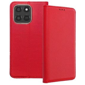   Honor 400 Smart 5G / X7d 4G könyvtok, fliptok, telefon tok, mágneszáras, bankkártyatartós, piros