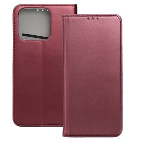   Honor 400 Smart 5G / X7d 4G könyvtok, fliptok, telefon tok, mágneszáras, bankkártyatartós, bordó, Smart Magnetic