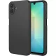 Samsung Galaxy A07 szilikon tok, hátlaptok, telefon tok, velúr belsővel, matt, fekete, Silicon