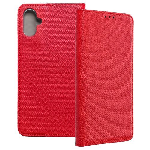 Samsung Galaxy A07 könyvtok, fliptok, telefon tok, mágneszáras, bankkártyatartós, piros