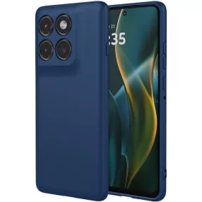   Motorola Edge 60 Pro 5G szilikon tok, hátlaptok, telefon tok, matt, sötétkék
