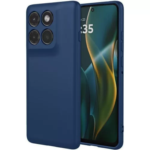 Motorola Edge 60 Pro 5G szilikon tok, hátlaptok, telefon tok, matt, sötétkék