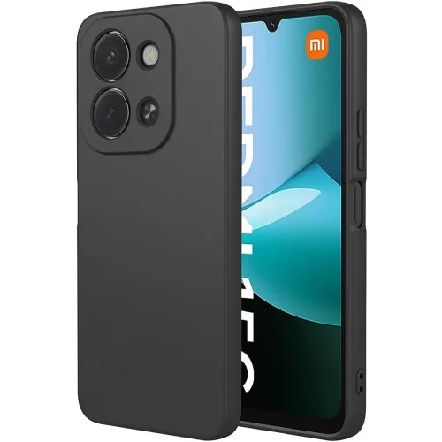 Xiaomi Redmi 15C 4G / Redmi 15C 5G szilikon tok, hátlaptok, telefon tok, velúr belsővel, matt, fekete, Silicon