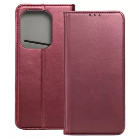   Xiaomi Redmi 15C 4G / Redmi 15C 5G / Poco C85 4G könyvtok, fliptok, telefon tok, mágneszáras, bankkártyatartós, bordó, Smart Magnetic