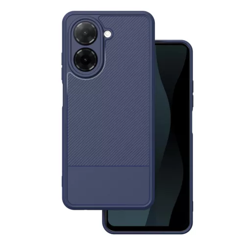 Xiaomi Redmi A5 4G szilikon tok – kameravédős, karbon mintás kék hátlaptok, Simple Carbon Case