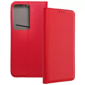   Xiaomi Redmi 15 4G / Redmi 15 5G könyvtok, fliptok, telefon tok, mágneszáras, bankkártyatartós, piros