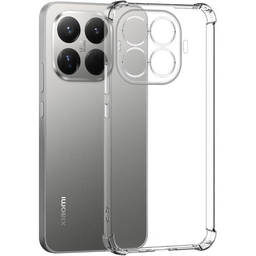 Xiaomi 15T Pro 5G szilikon tok, hátlaptok, telefon tok, erősített sarkokkal, átlátszó, Anti Shock, 1.5mm