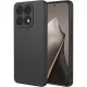 Xiaomi 15T 5G szilikon tok, hátlaptok, telefon tok, velúr belsővel, matt, fekete, Silicon
