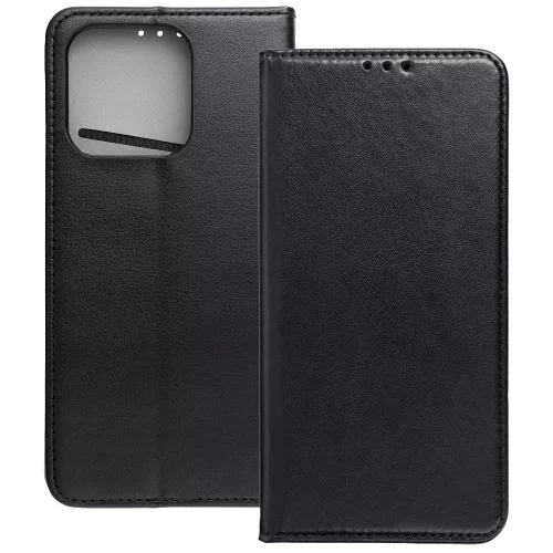 Honor X5c Plus könyvtok, fliptok, telefon tok, mágneszáras, bankkártyatartós, fekete, Smart Magnetic