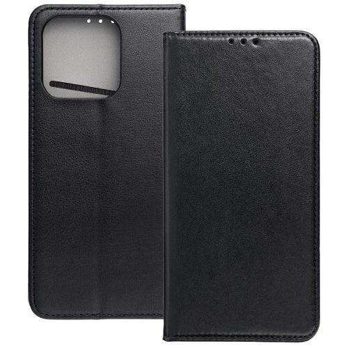 Xiaomi 15T 5G könyvtok, fliptok, telefon tok, mágneszáras, bankkártyatartós, fekete, Smart Magnetic