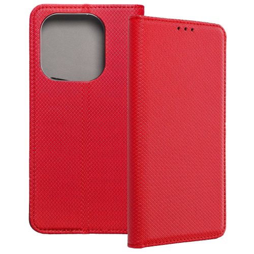 Xiaomi 15T 5G könyvtok, fliptok, telefon tok, mágneszáras, bankkártyatartós, piros