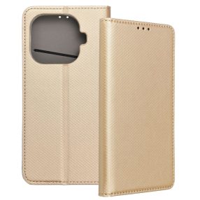   Xiaomi 15T Pro 5G könyvtok, fliptok, telefon tok, mágneszáras, bankkártyatartós, arany