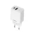 20W PD gyorstöltő hálózati adapter USB-C + USB-A portos telefon töltő, fehér – Maxlife MXTC-13-20AC