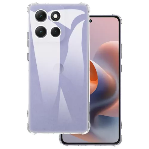 Motorola Moto G86 Power 5G szilikon tok, hátlaptok, telefon tok, erősített sarkokkal, átlátszó, Anti Shock, 1.5mm