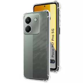   Xiaomi Poco M7 Pro 5G szilikon tok, hátlaptok, telefon tok, erősített sarkokkal, átlátszó, Anti Shock, 1.5mm