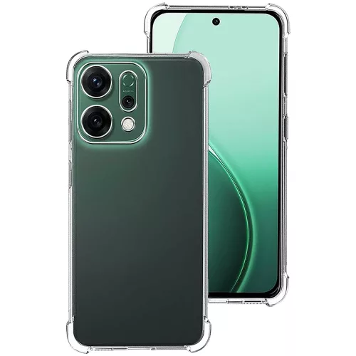 Oppo Reno14 5G szilikon tok, hátlaptok, telefon tok, erősített sarkokkal, átlátszó, Anti Shock, 1.5mm