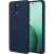 Oppo Reno14 5G szilikon tok, hátlaptok, telefon tok, velúr belsővel, matt, sötétkék, Silicon