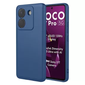   Xiaomi Poco M7 Pro 5G szilikon tok, hátlaptok, telefon tok, matt, sötétkék