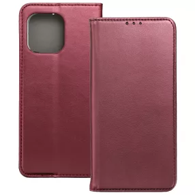   Motorola Moto G86 Power 5G könyvtok, fliptok, telefon tok, mágneszáras, bankkártyatartós, bordó, Smart Magnetic