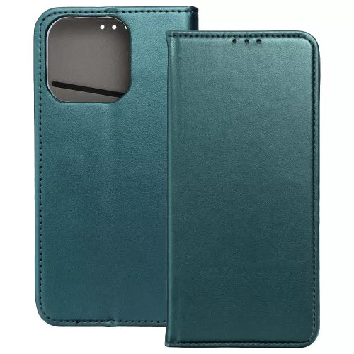 Oppo Reno14 5G / Reno14 FS 5G könyvtok, fliptok, telefon tok, mágneszáras, bankkártyatartós, zöld, Smart Magnetic