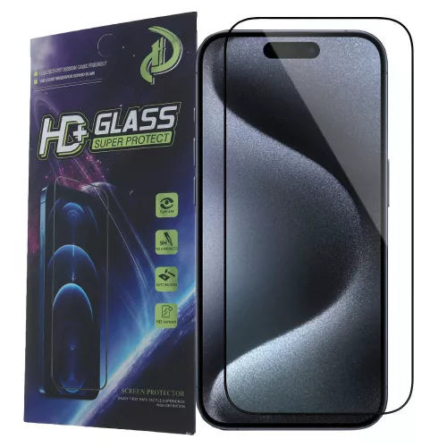 iPhone 18 Pro Max / 17 Pro Max üvegfólia – 9D teljes képernyős, fekete keretes, 9H edzett