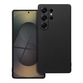   Samsung Galaxy S26 Ultra 5G szilikon tok, hátlaptok, telefon tok, velúr belsővel, matt, fekete, Silicon
