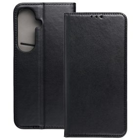   Samsung Galaxy S26 5G könyvtok, fliptok, telefon tok, mágneszáras, bankkártyatartós, fekete, Smart Magnetic